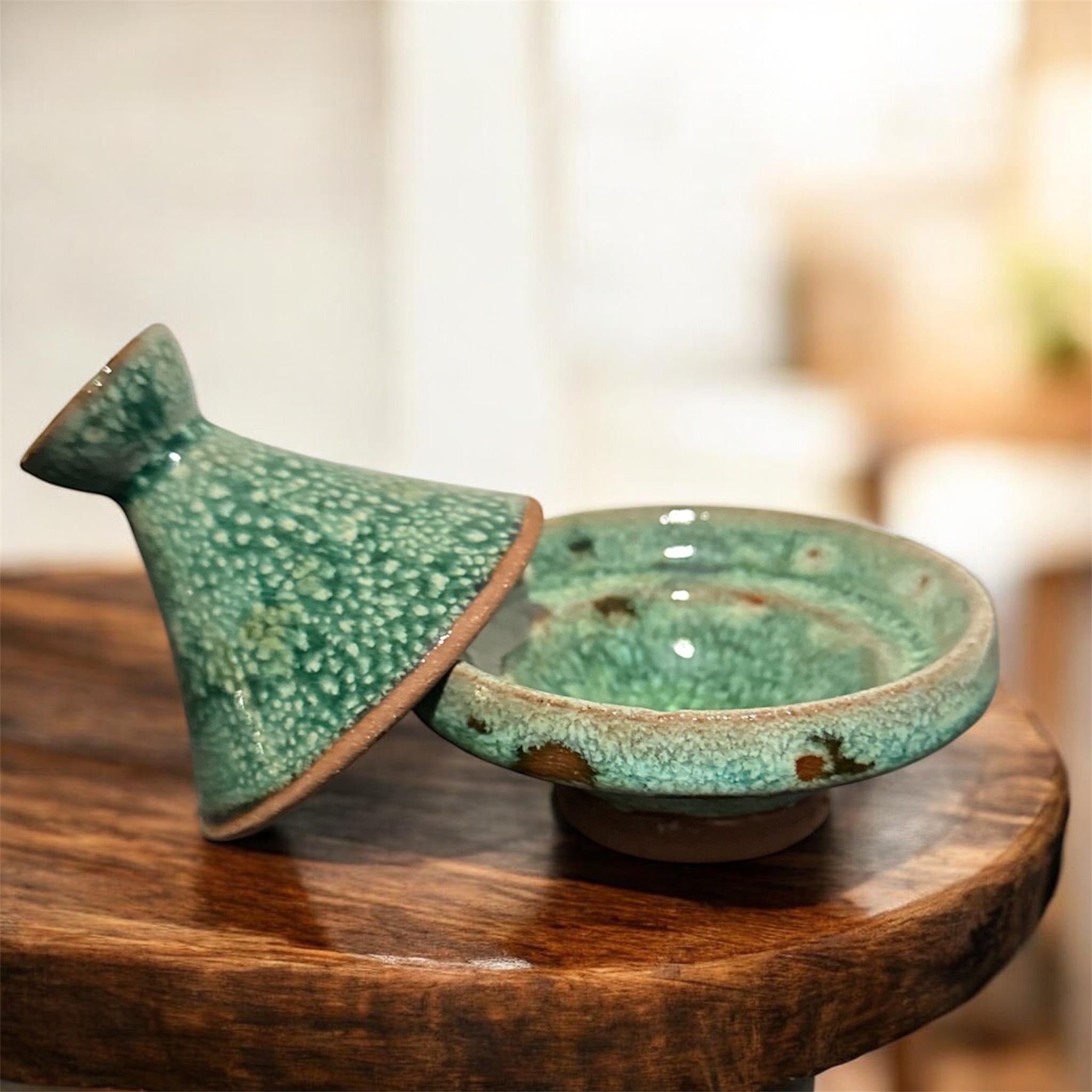 طاجين صغير - قاعدة عالية | تفاصيل زخرفية وأصلية