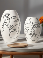 Handmade Abstract Face Vases – Moroccan Craftsmanship