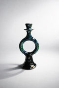 Handmade Ceramic Sculptural Candle Holders – Green & Blue Glaze