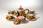 Complete Tea Set – White Clay & 12K Gold