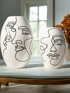 Handmade Abstract Face Vases – Moroccan Craftsmanship